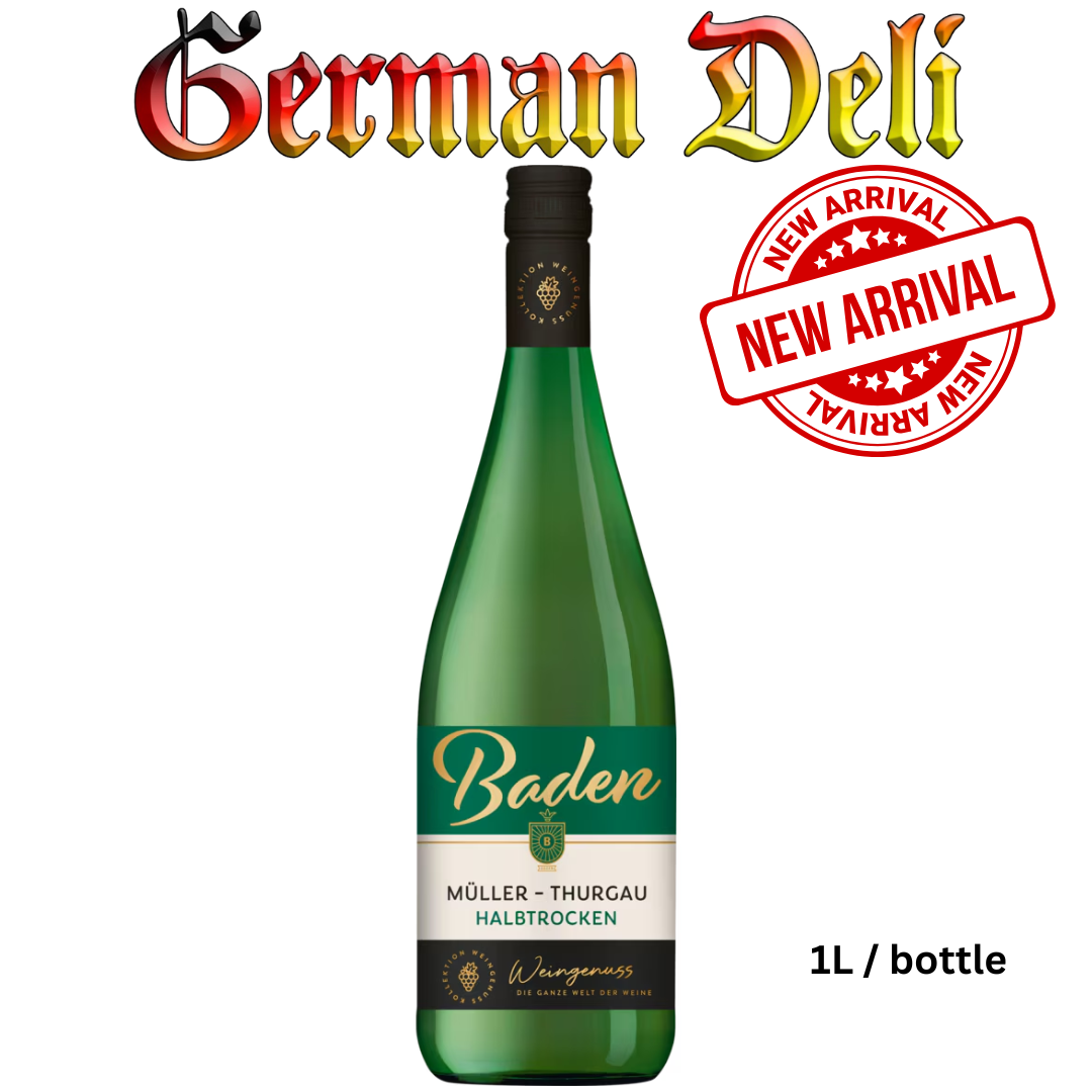 Wein-Genuss - Baden Muller-Thurgau Medium dry - 1000 ml btl / Muller-Thurgau halbtrocken