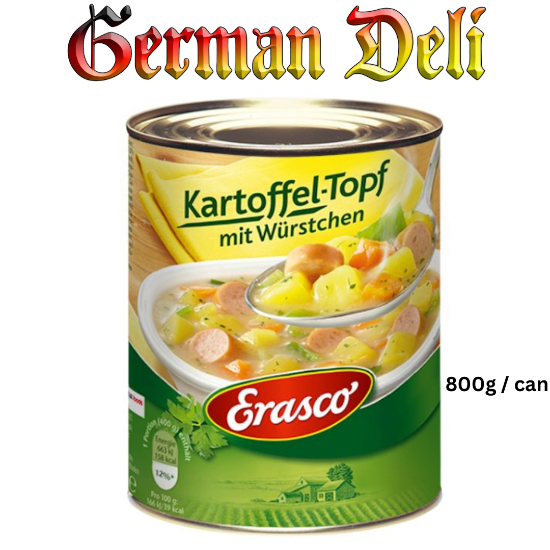 Erasco - Potato Soup with Sausages - 800 g can / Kartoffelsuppe mit Würstchen