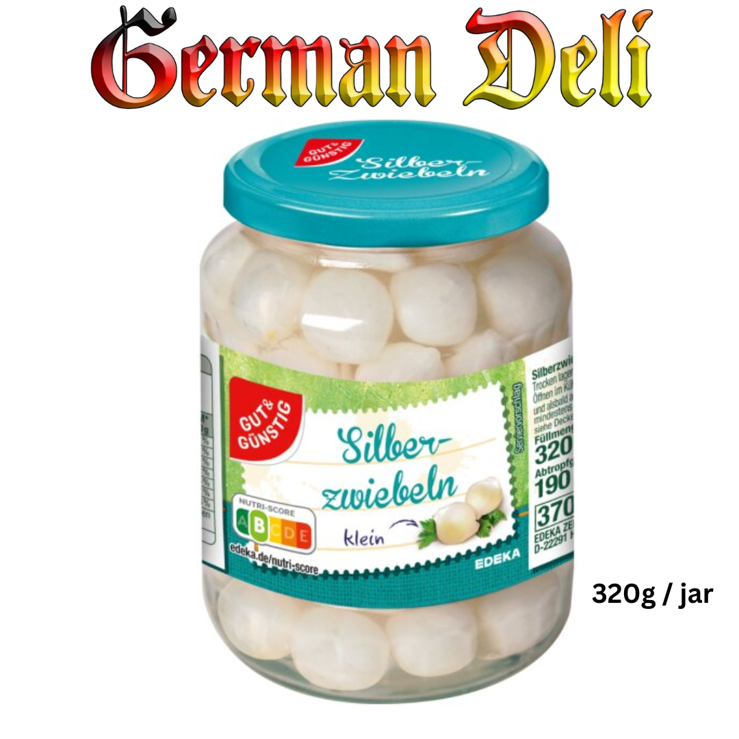 GUT & GÜNSTIG - SILBER ZWIEBELN / PICKLED SILVER ONIONS 320G