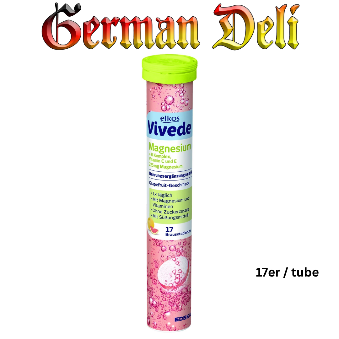 Edeka - Elkos Vivede - Magnesium Tablets - 17 pcs tube / Magnesiumtabletten