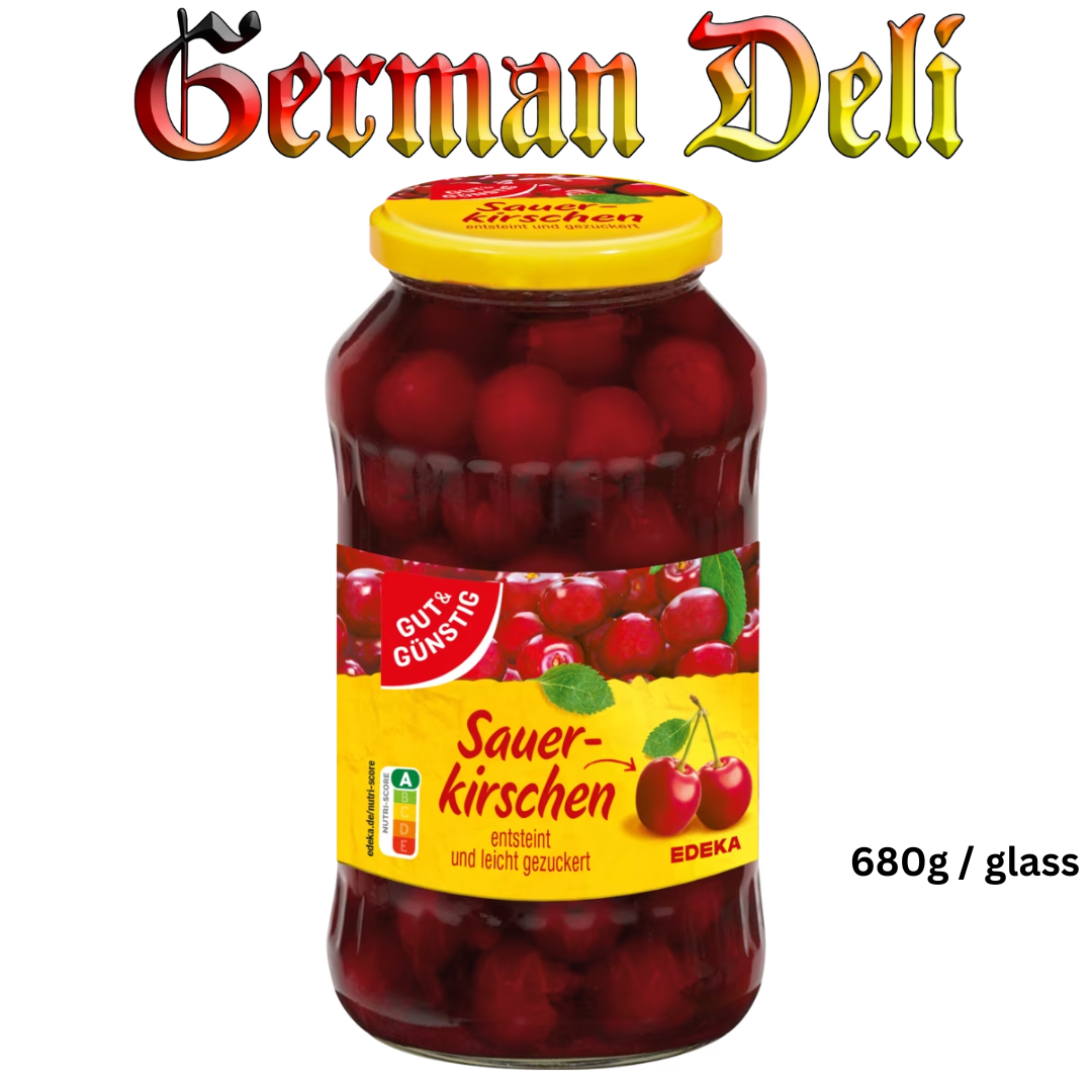 G+G - Sour Cherries - 680 g glass / Sauerkirschen