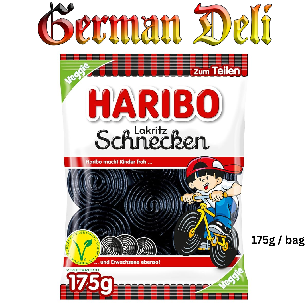 Haribo - Lakritz-Schnecken - 175 g pck / Liquorice Snails