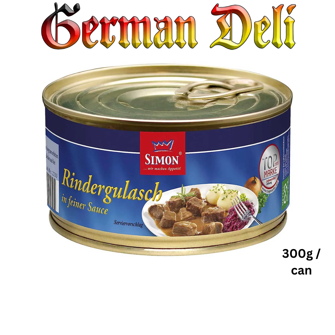 SIMON DELIKATESS RINDSGULASCH / BEEF GOULASH 300G