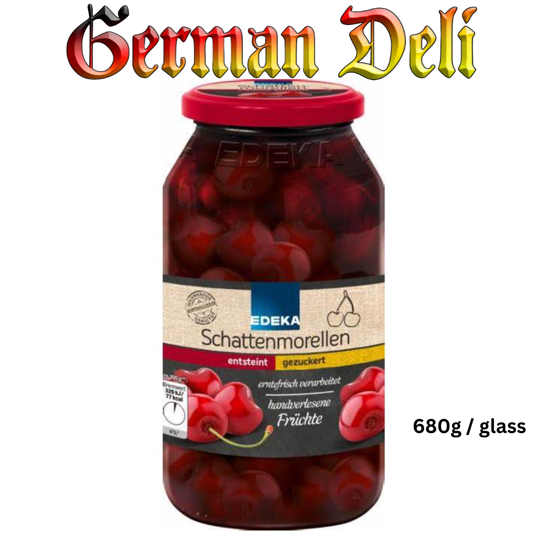 Edeka Schattenmorellen entsteint / Morello Cherries without stones 680g