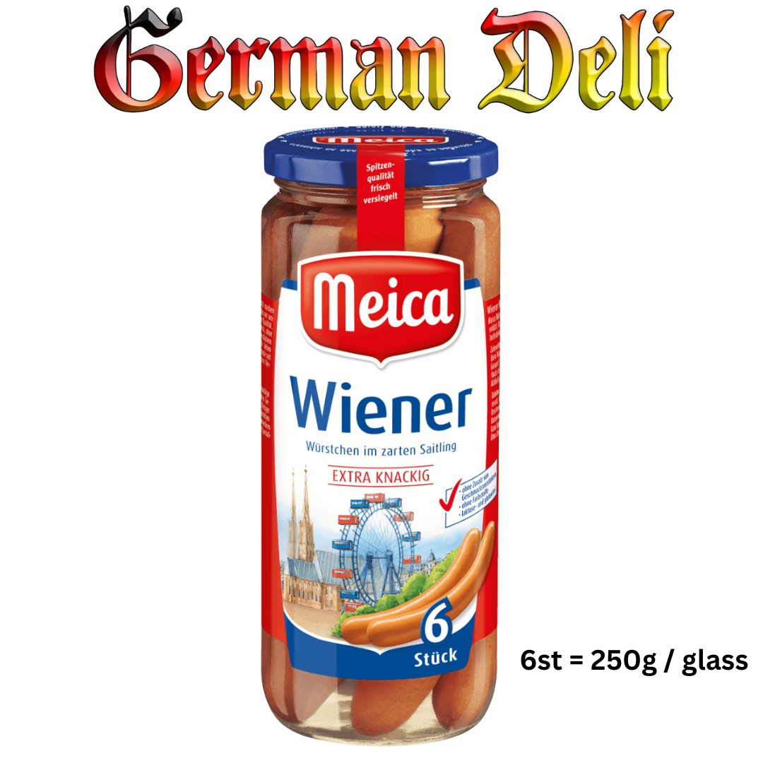 Meica - Vienna Sausages 6ST = 250g glass / Wiener Würstchen