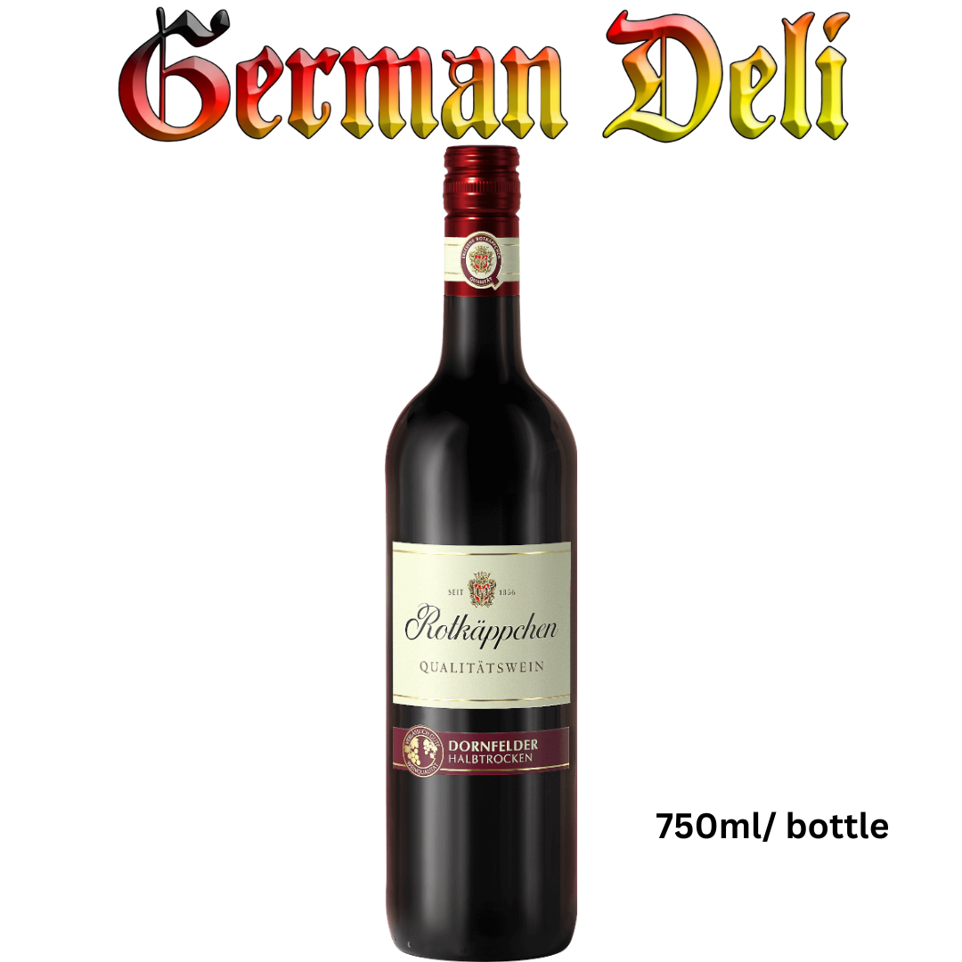 Rotkappchen Dornfelder Rot Halbtrocken / German Red Wine Medium Dry 750ml btl