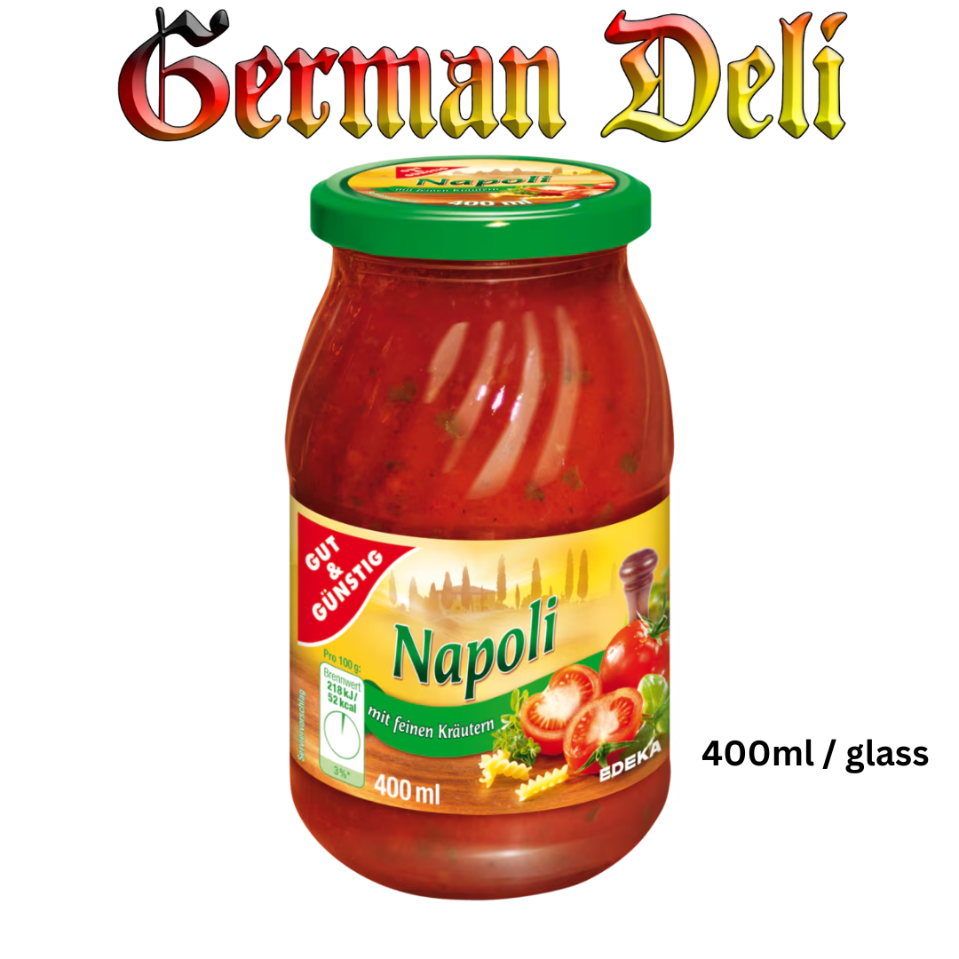 G+G - Noodle Sauce " Napoli" - 400 g glass / Nudelsoße Napoli