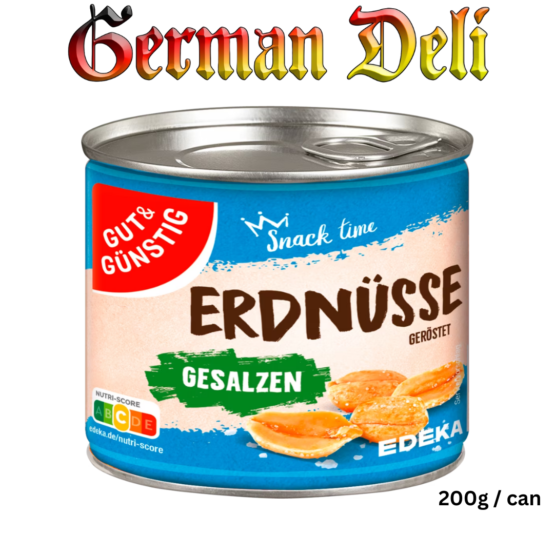 G+G - Peanuts salted - 200 g can / Gesalzen Erdnüsse