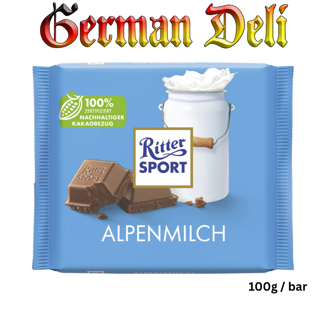 Ritter Sport Alpenmilch/ Alpenmilch Schokolade Ritter Sport 100g Riegel/Tafel