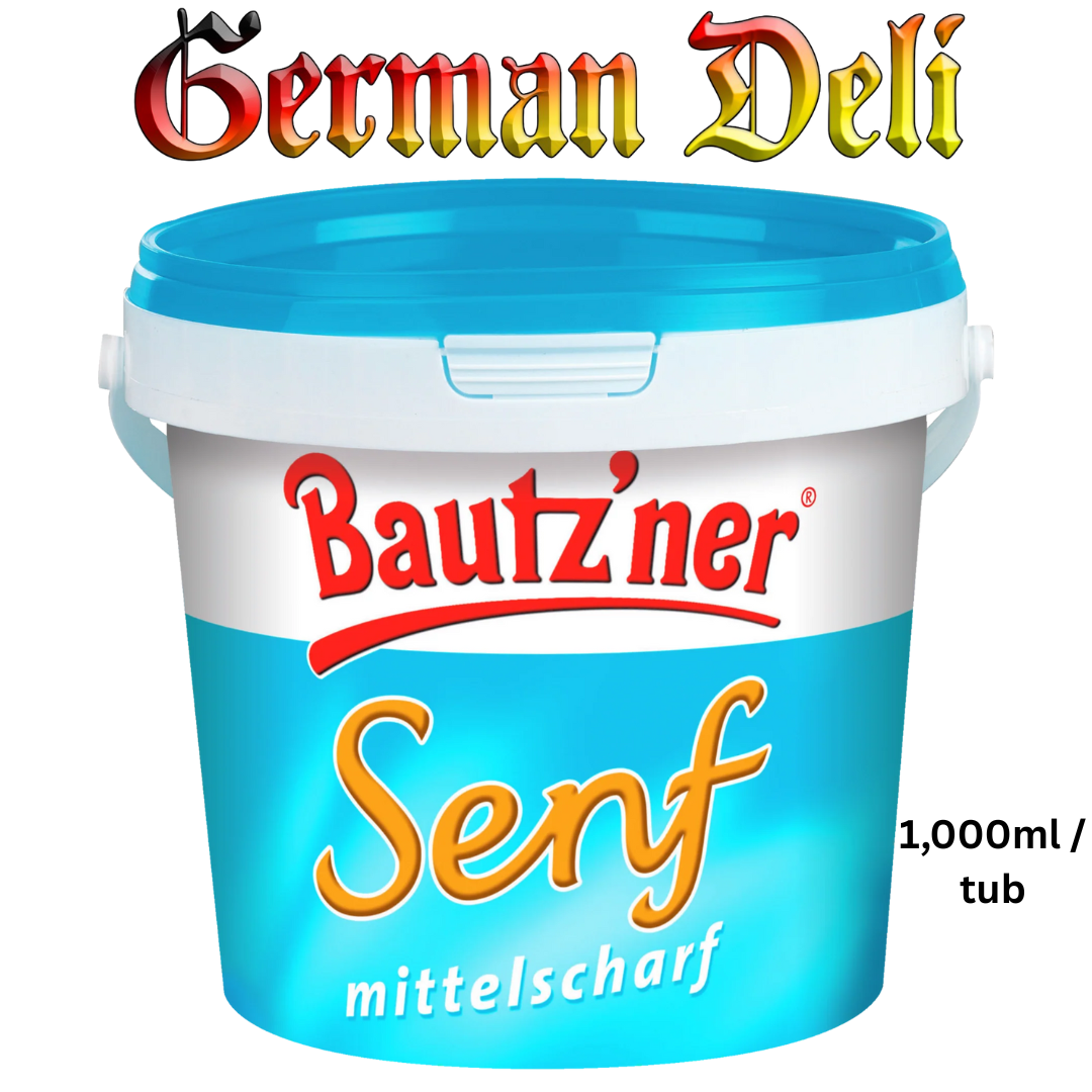 Bautzner - Mustard Medium - 1000 ml bucket / Senf mittelscharf