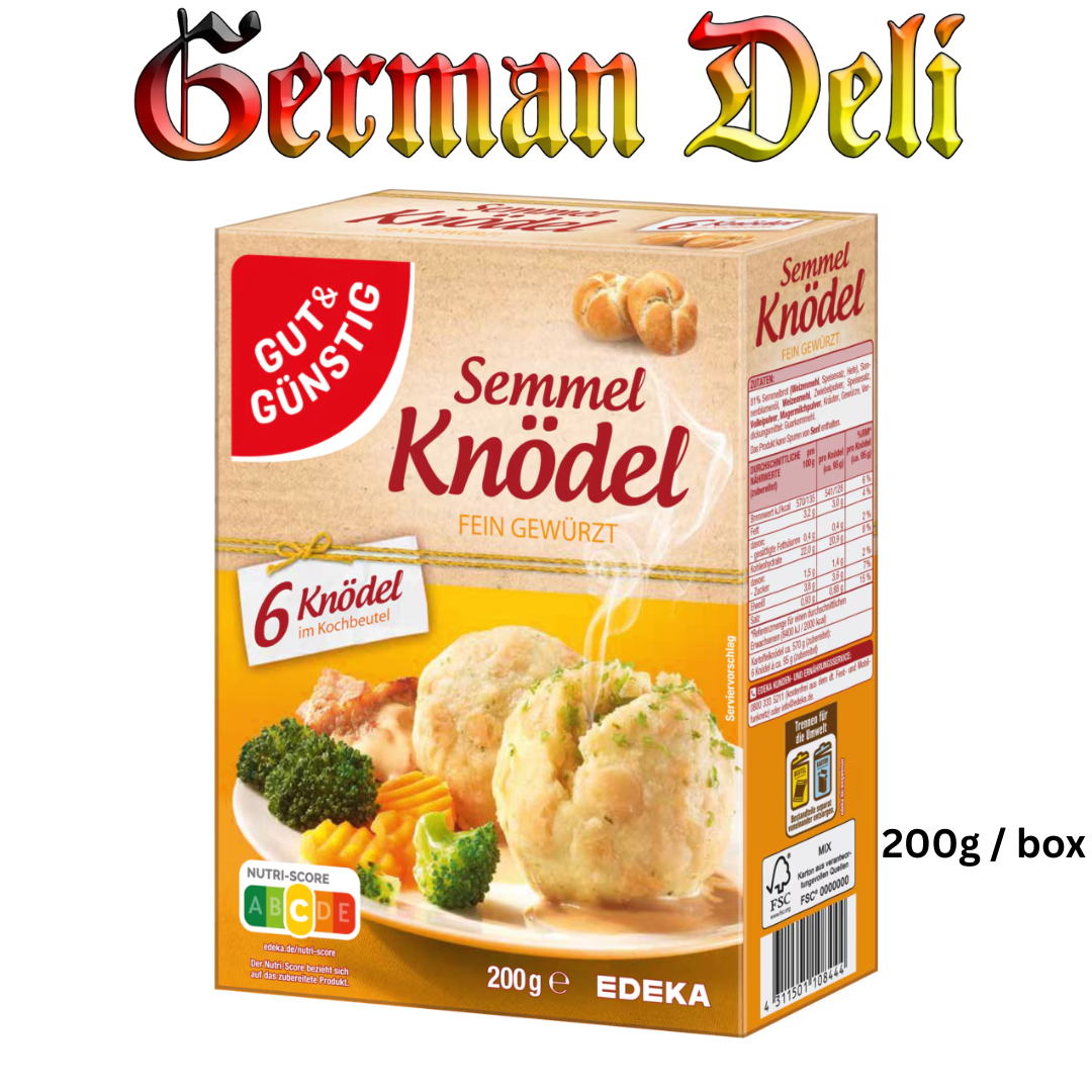 G+G - Bread Dumplings in Cooking Bag- 6 pcs per bag / Semmelknödel im Kochbeutel 200G