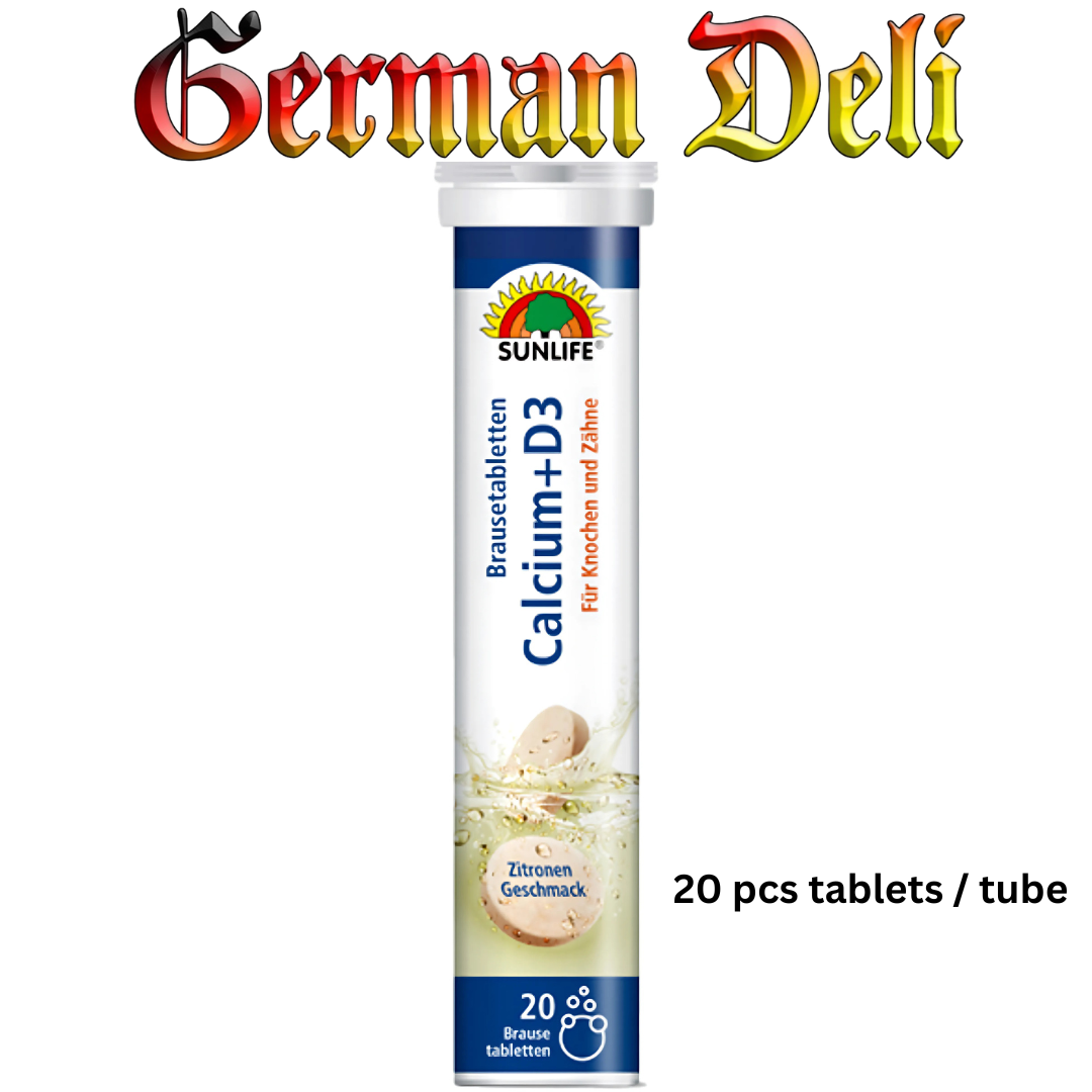 Sunlife - Calcium Sparkling Tablets - 20 pcs tube / Kalzium Brausetabletten