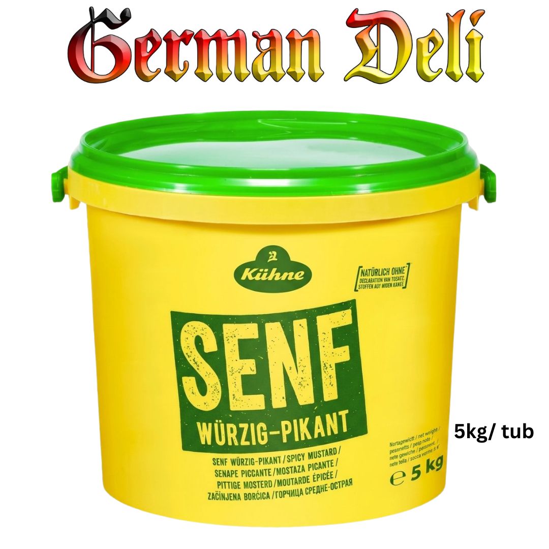 KÜHNE SENF WÜRZIG PIKANT / MUSTARD MEDIUM HOT 5KG / TUB