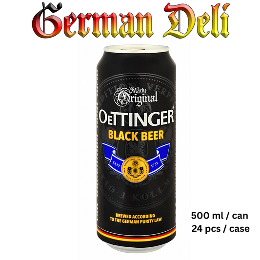 Oettinger Black Beer - 500 ml can - 24 per case / Schwarzbier