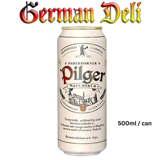 Paderborner - Pilger Unfiltered Lager - 500 ml can / Pilger Naturtrueb