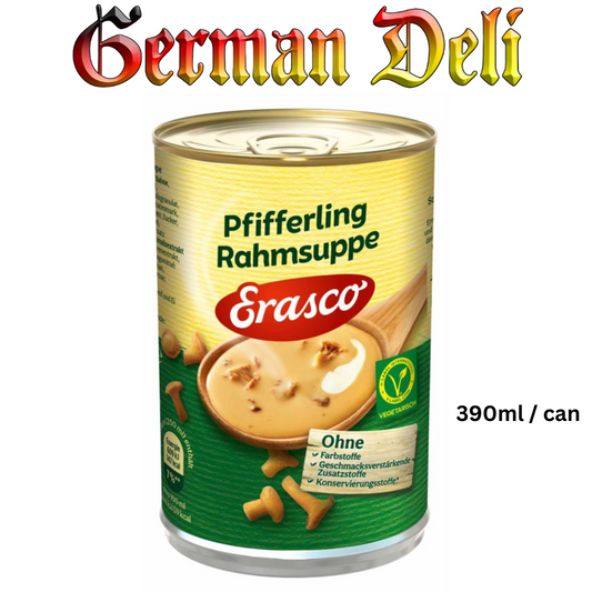 Erasco - Chanterelle Cream Soup 390 ml can / Pfifferlingcremesuppe