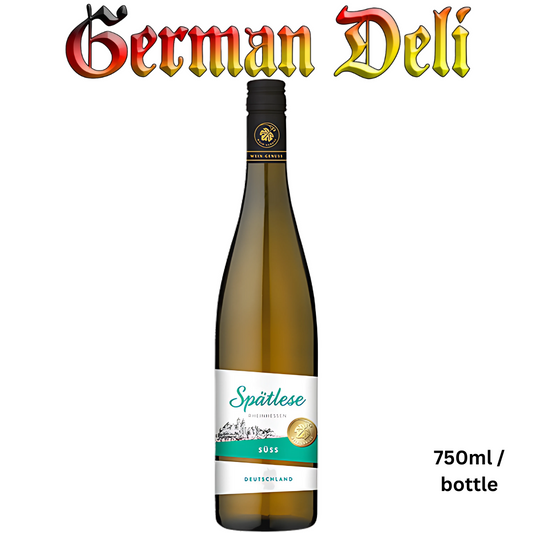 Wein Genuss late harvest sweet/ Spaetlese Rheinhessen 0.75 Liter Btl/Flasche
