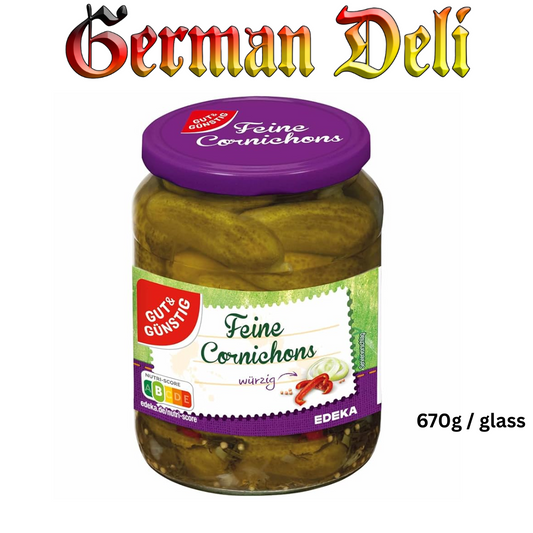 G+G - Feine Cornichons -670 g glass / Cornichons