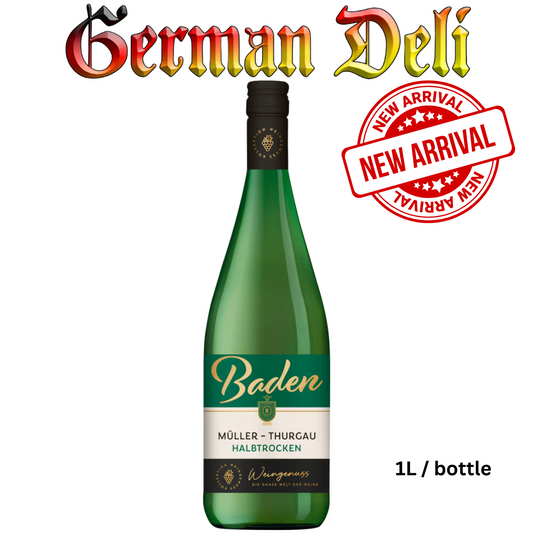 Wein-Genuss - Baden Muller-Thurgau Medium dry - 1000 ml btl / Muller-Thurgau halbtrocken