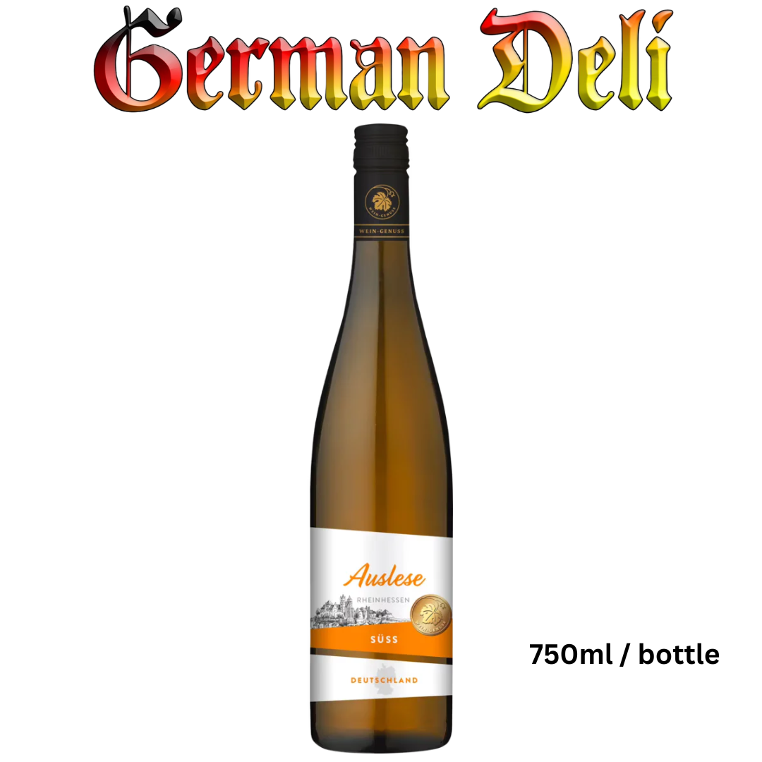Wein-Genuss White Wine sweet Selected Grapes/ Auslese Rheinhessen 0.75 Liter Btl/Flasche