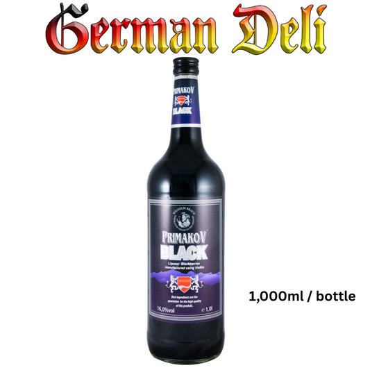 Primakov - Black Vodka - 1000 ml btl / Vodka Schwarz