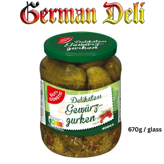 G+G - Pickles - 670g glass / Delikates Gewuerz gurken