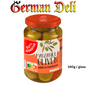 G+G - Olives green with Paprika Paste - 340 g glass / Gruene Oliven mit Paprikafüllung