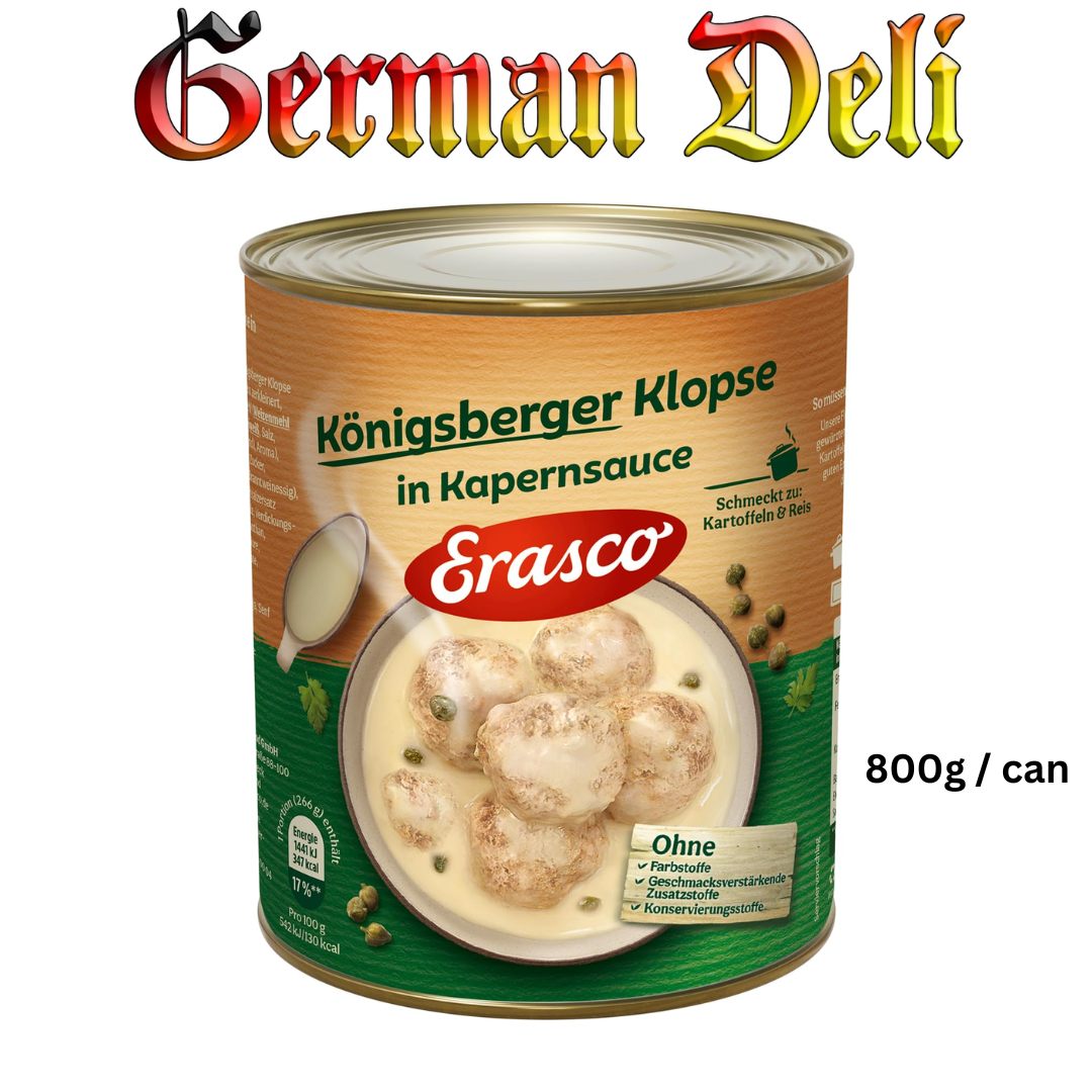Erasco - Fleischbällchen mit Kapern - 800 g Dose / Fleischklöße mit Kapern