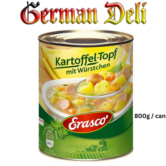 Erasco - Potato Soup with Sausages - 800 g can / Kartoffelsuppe mit Würstchen