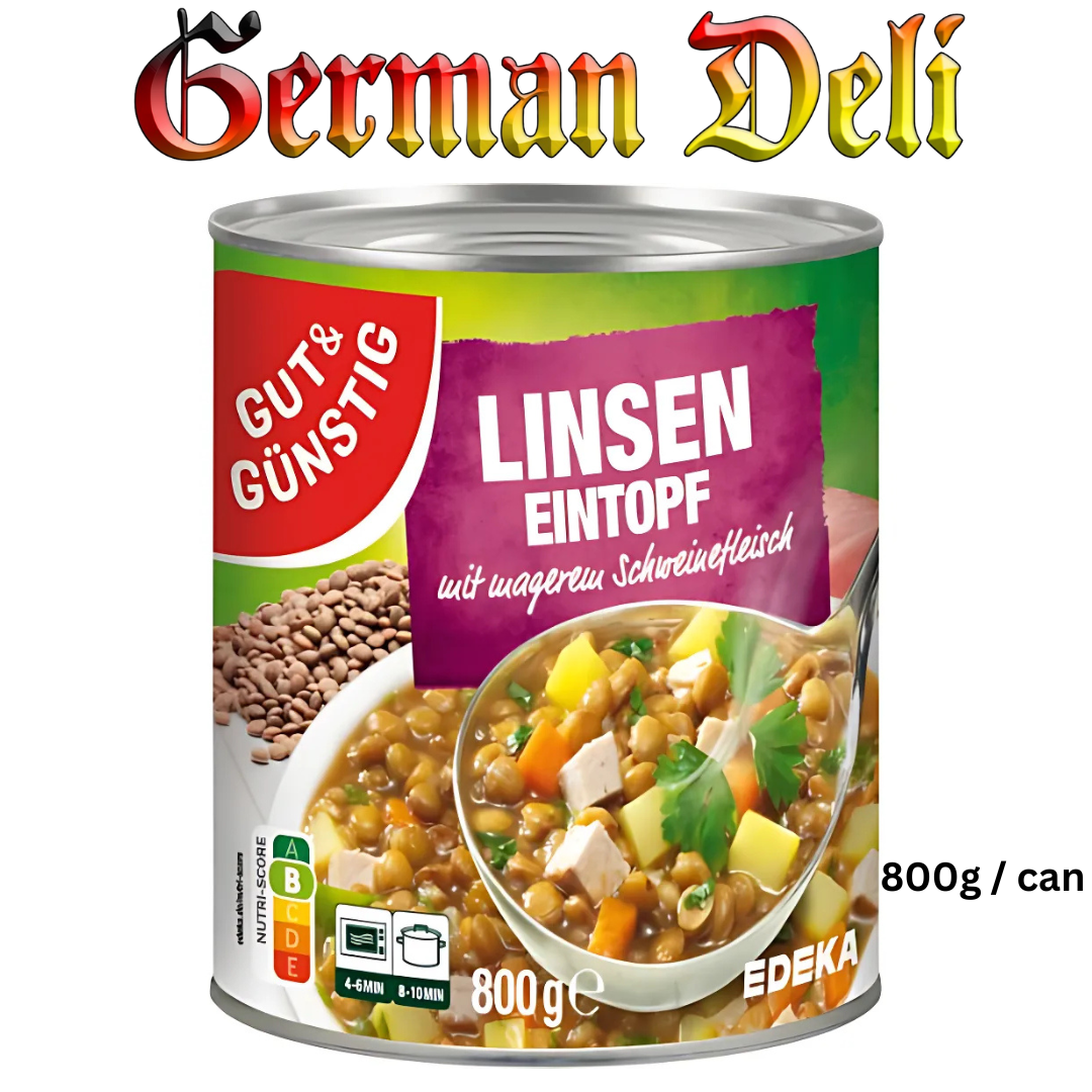 G+G - Lentil Stew - 800 g can / Linsentopf