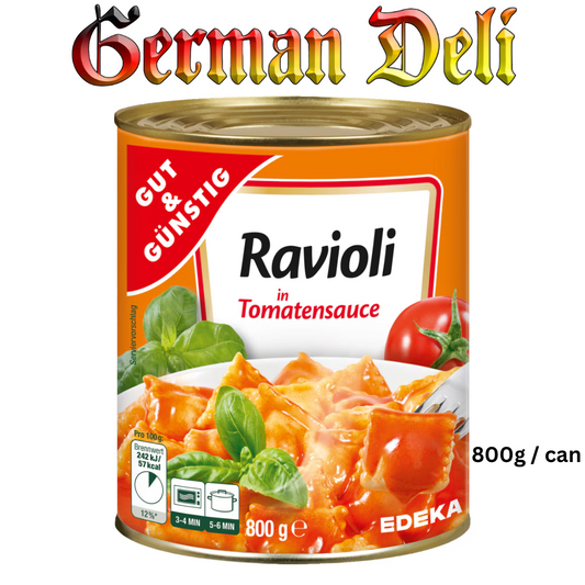 G+G  - Ravioli in Tomato Sauce - 800 g can / Ravioli in Tomatensoße