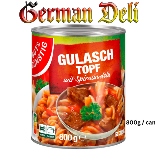 G+G - Goulash with Noodles - 800 g can / Gulasch mit Nudeln