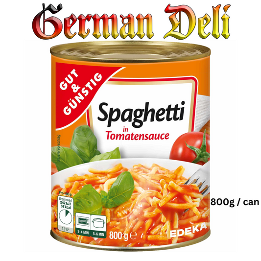 G+G - Spaghetti in Tomato Sauce - 800 g can / Spaghetti in Tomatensoße
