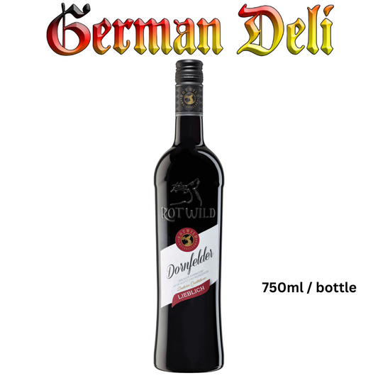 Rotwild Dornfelder Rotwein Lieblich QBA / German Red wine sweet 0.75L