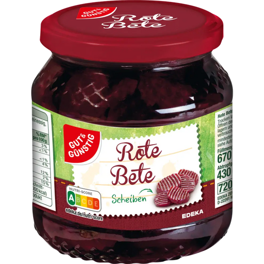 G+G - Red Beet - 670 g glass / Rote Bete Scheiben
