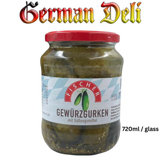 Fischer - Pickles - 720 g glass / Gewuerzgurken
