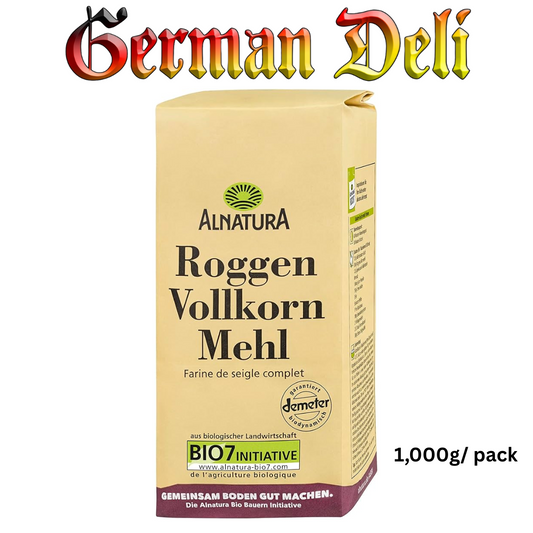 Alnatura - Organic Whole Rye Flour - 1000g pck / Roggen Vollkorn Mehl
