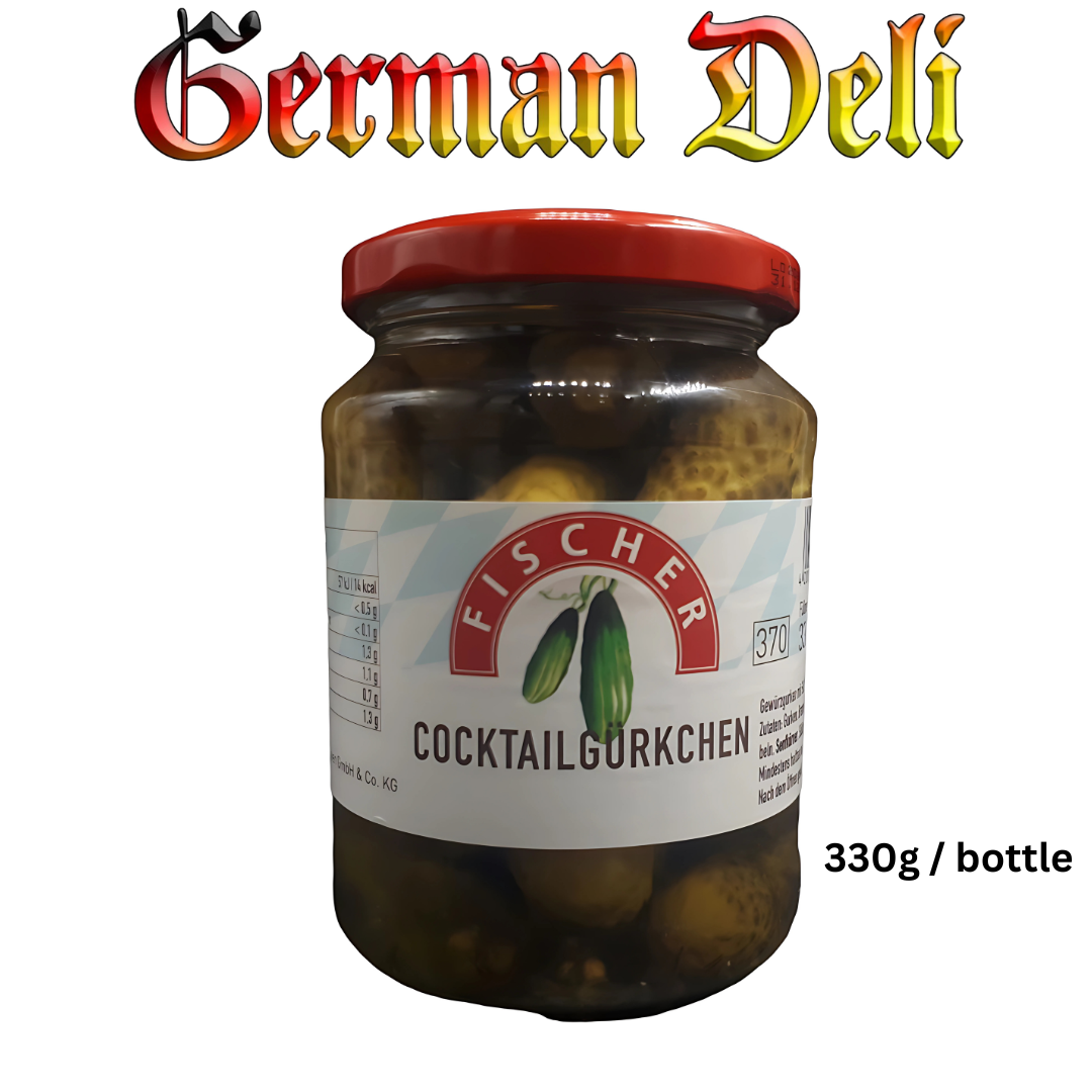 Fischer Cocktail Guerken / Coctail Gherkins 330g