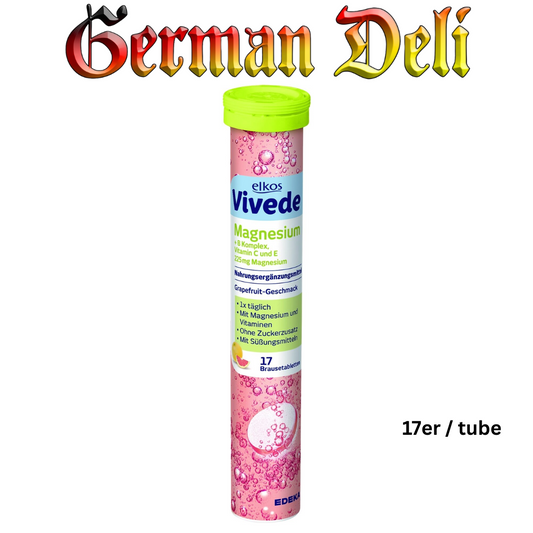 Edeka - Elkos Vivede - Magnesium Tablets - 17 pcs tube / Magnesiumtabletten