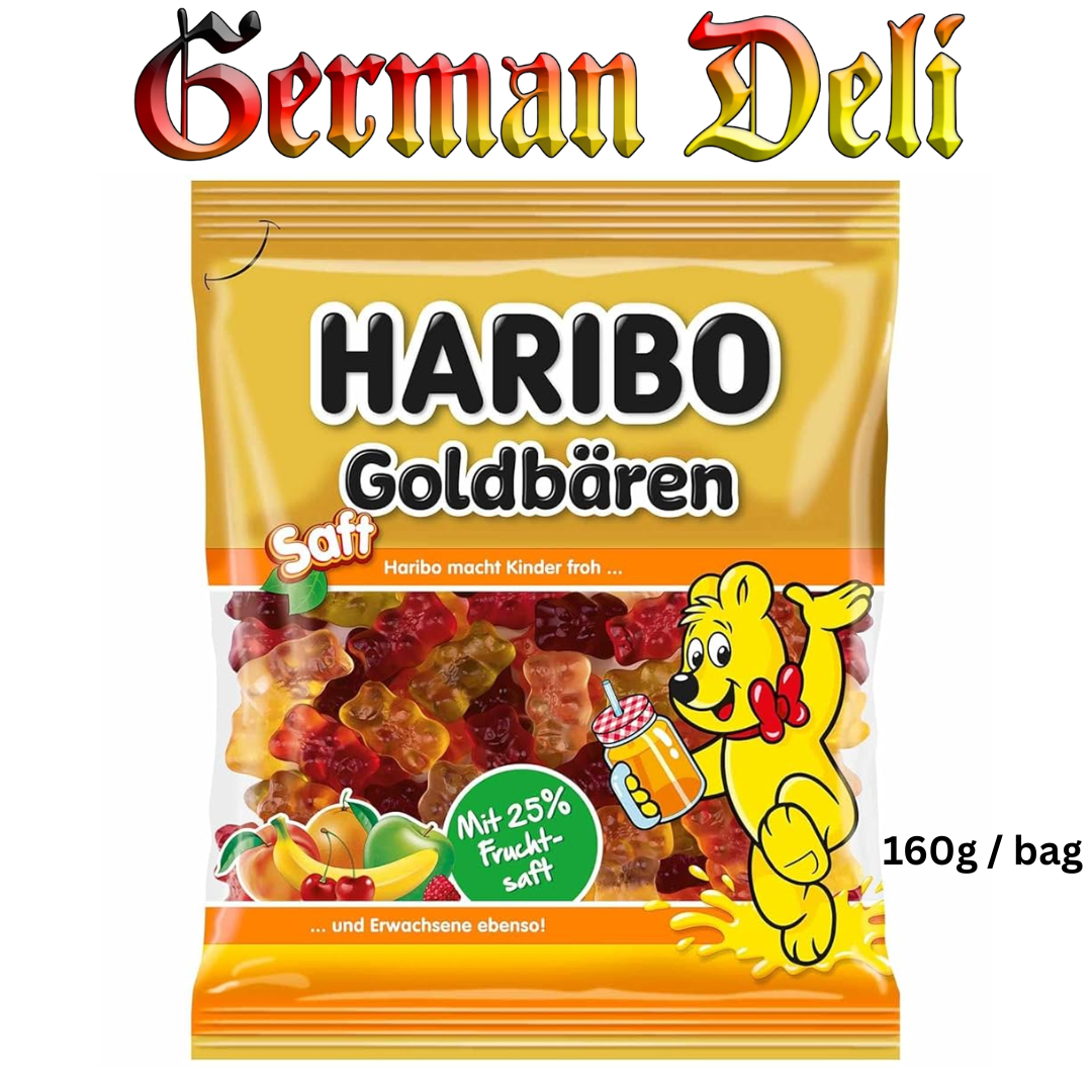 Haribo - Juicy Gold Bears - 160 g / Goldbaeren Saft