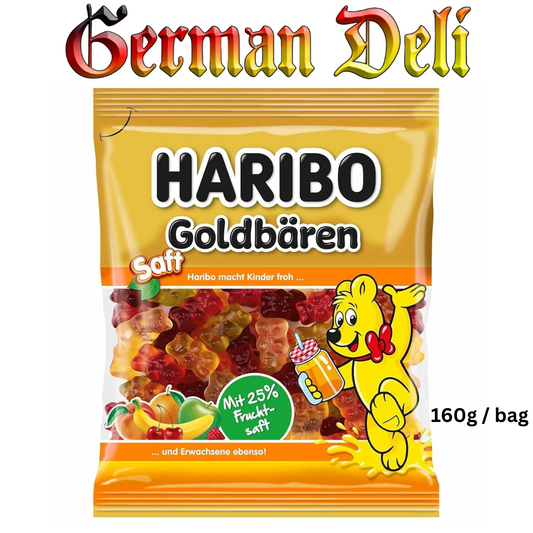 Haribo - Juicy Gold Bears - 160 g / Goldbaeren Saft