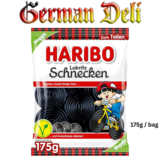 Haribo -  Lakritz-Schnecken - 175 g pck / Liquorice Snails