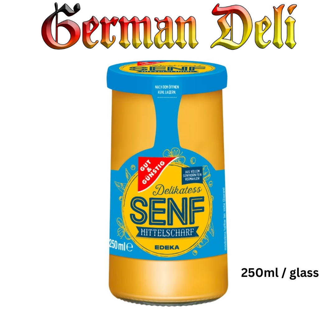 G+G Senf Mittelscharf I Whiskyglas Mustard Medium Hot 250ml