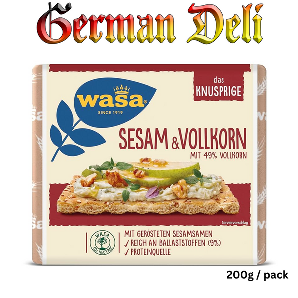 German Sesame WASA - SESAM & VOLLKORN / SESAME CRISPBREAD 200G – German Deli