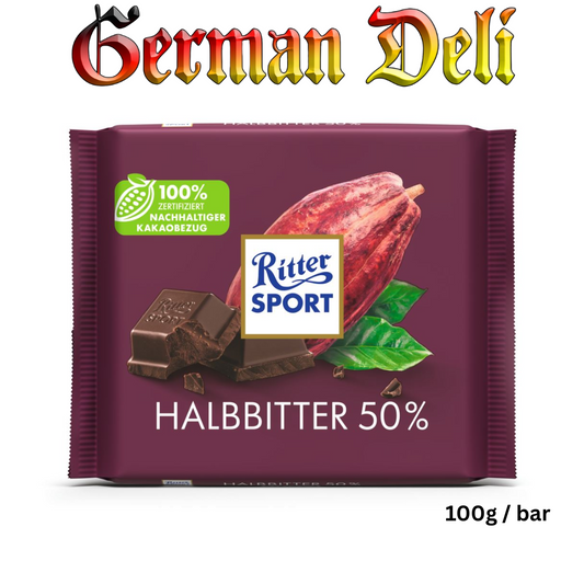 Ritter Sport Halbbitter/ Semi Bitter Dark Chocolate 100g