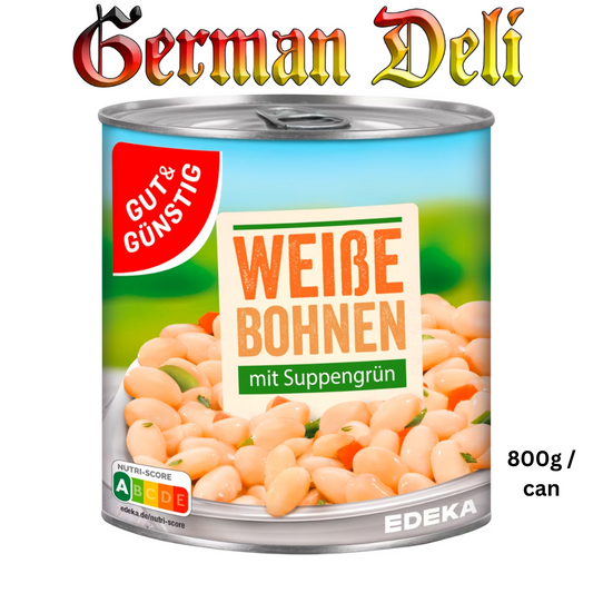 G+G - White Beans green sauce - 800 g / Weiße Bohnen mit Suppengrün