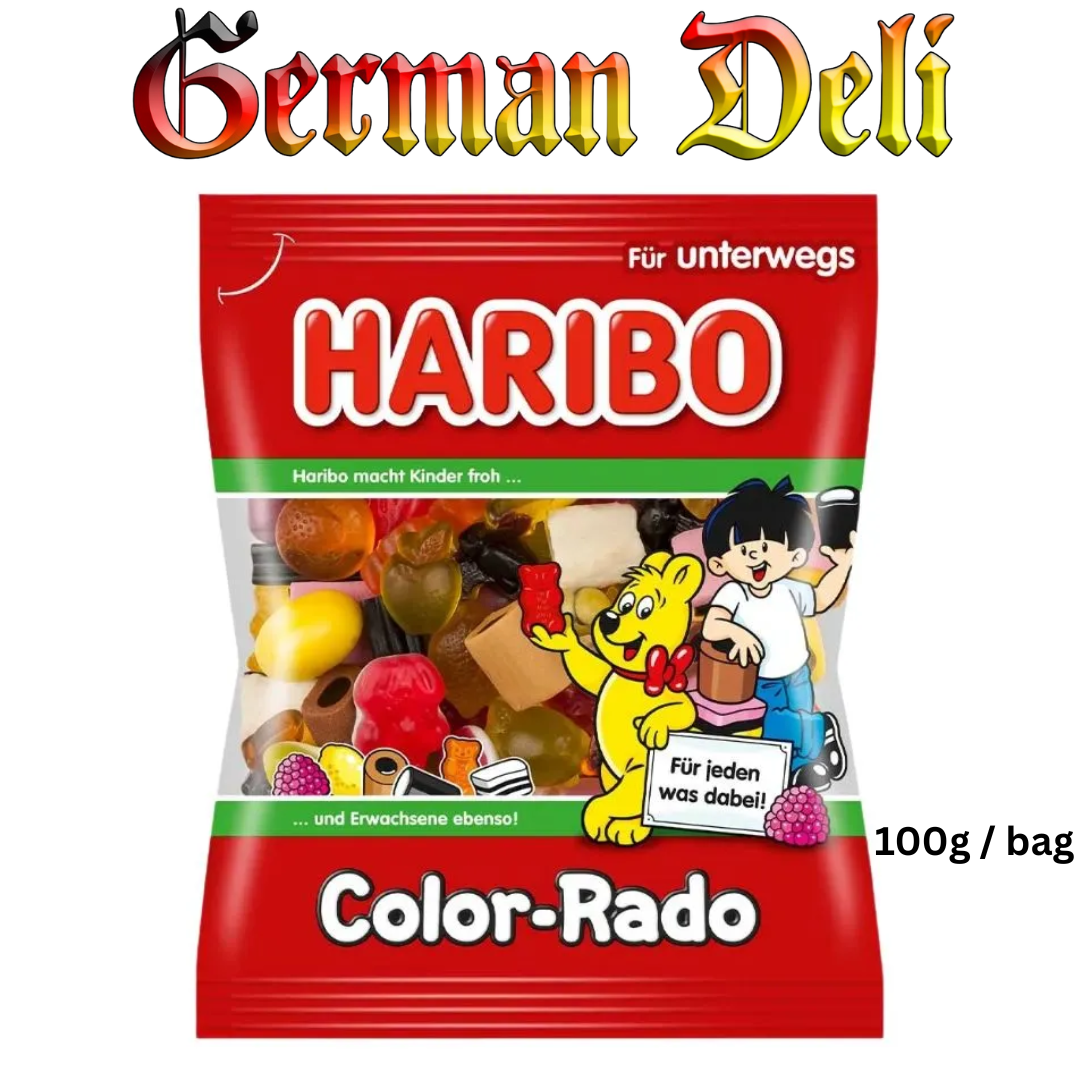 Haribo - Color Rado Liquerice & Fruit Jelly Mix - 100 g bag / Lakritze-Fruchtgummimix