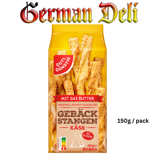 G+G Gebaeckstangen mit Kaese / Pastry sticks with cheese 150g
