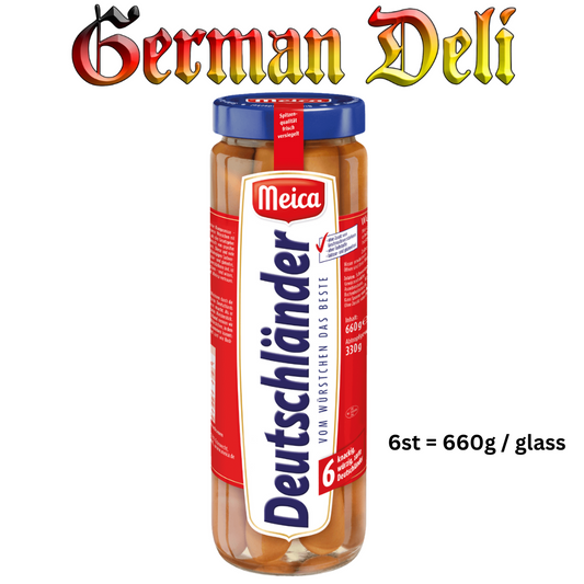 Meica 6 Deutschlander / German Style Sausages 660g