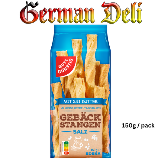 G+G Gebäckstangen Salz / Pastry Sticks with salt 150g